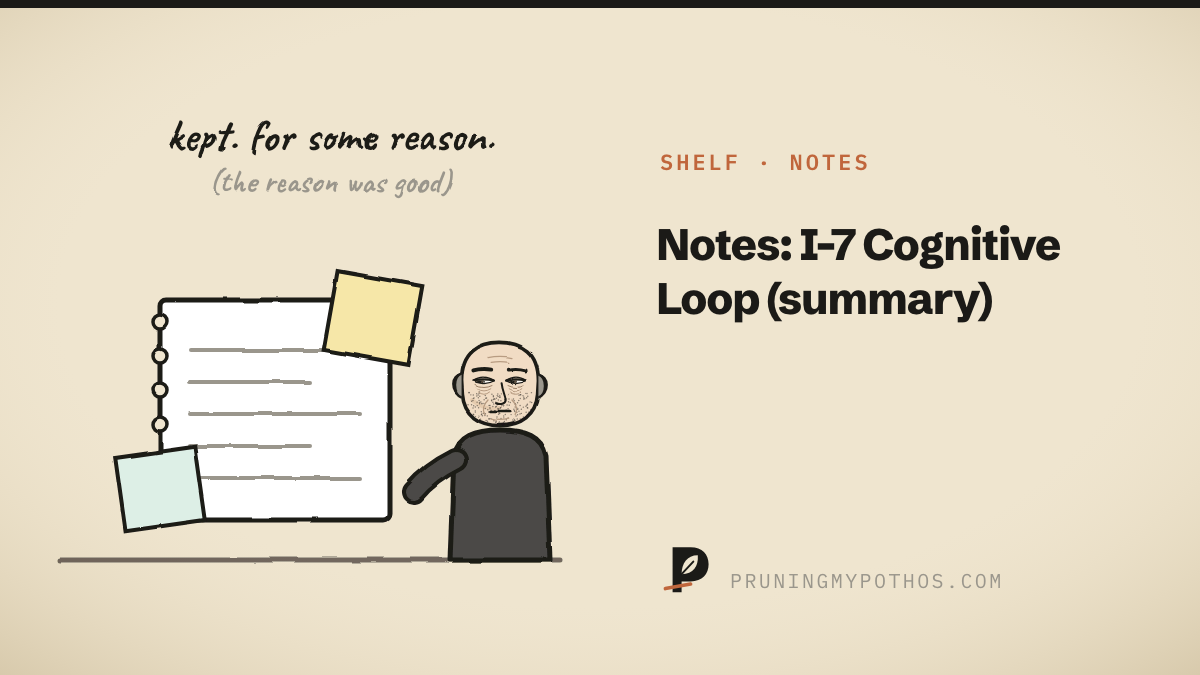 Cover illustration for Notes: I-7 Cognitive Loop (summary)