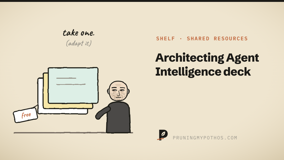 Cover illustration for Architecting Agent Intelligence deck