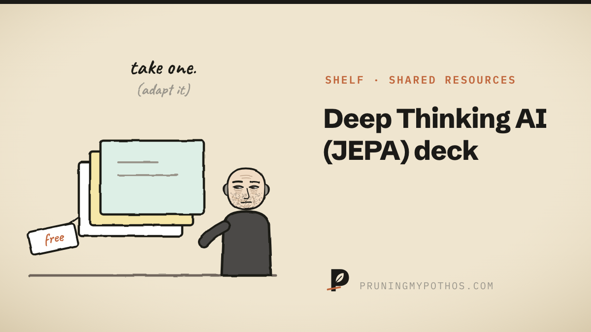 Cover illustration for Deep Thinking AI (JEPA) deck