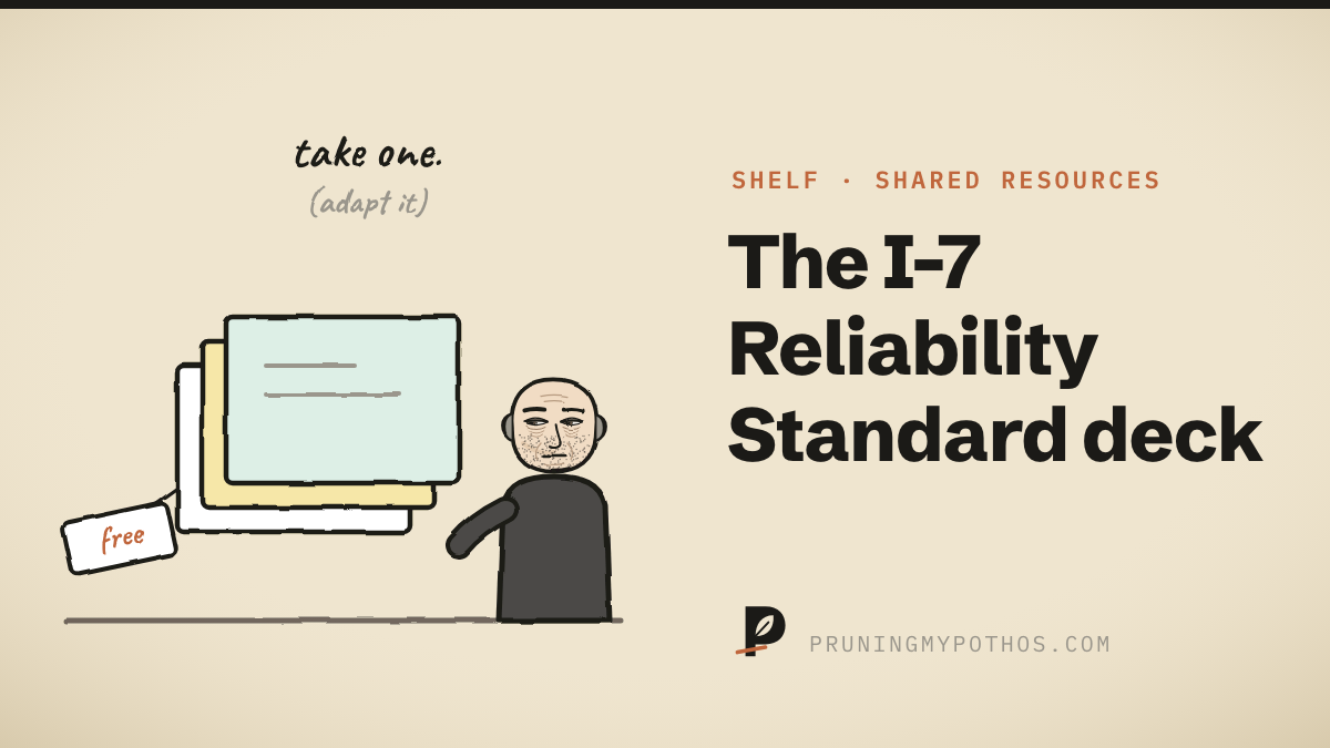 Cover illustration for The I-7 Reliability Standard deck