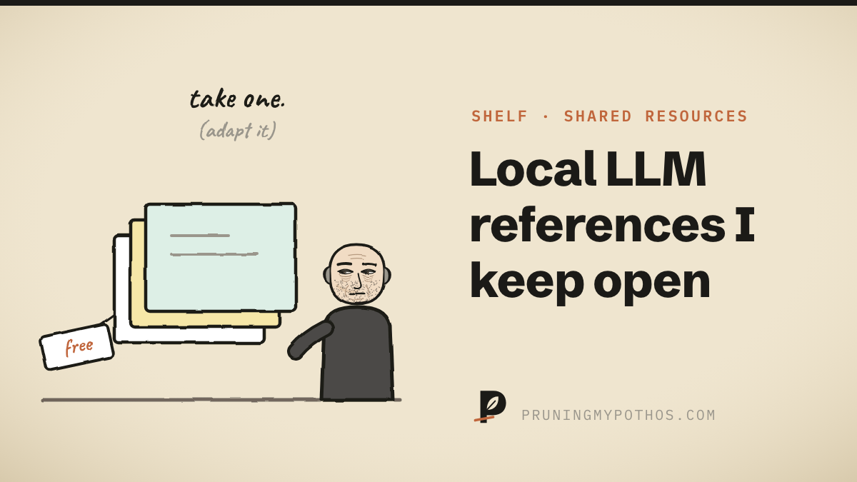 Cover illustration for Local LLM references I keep open